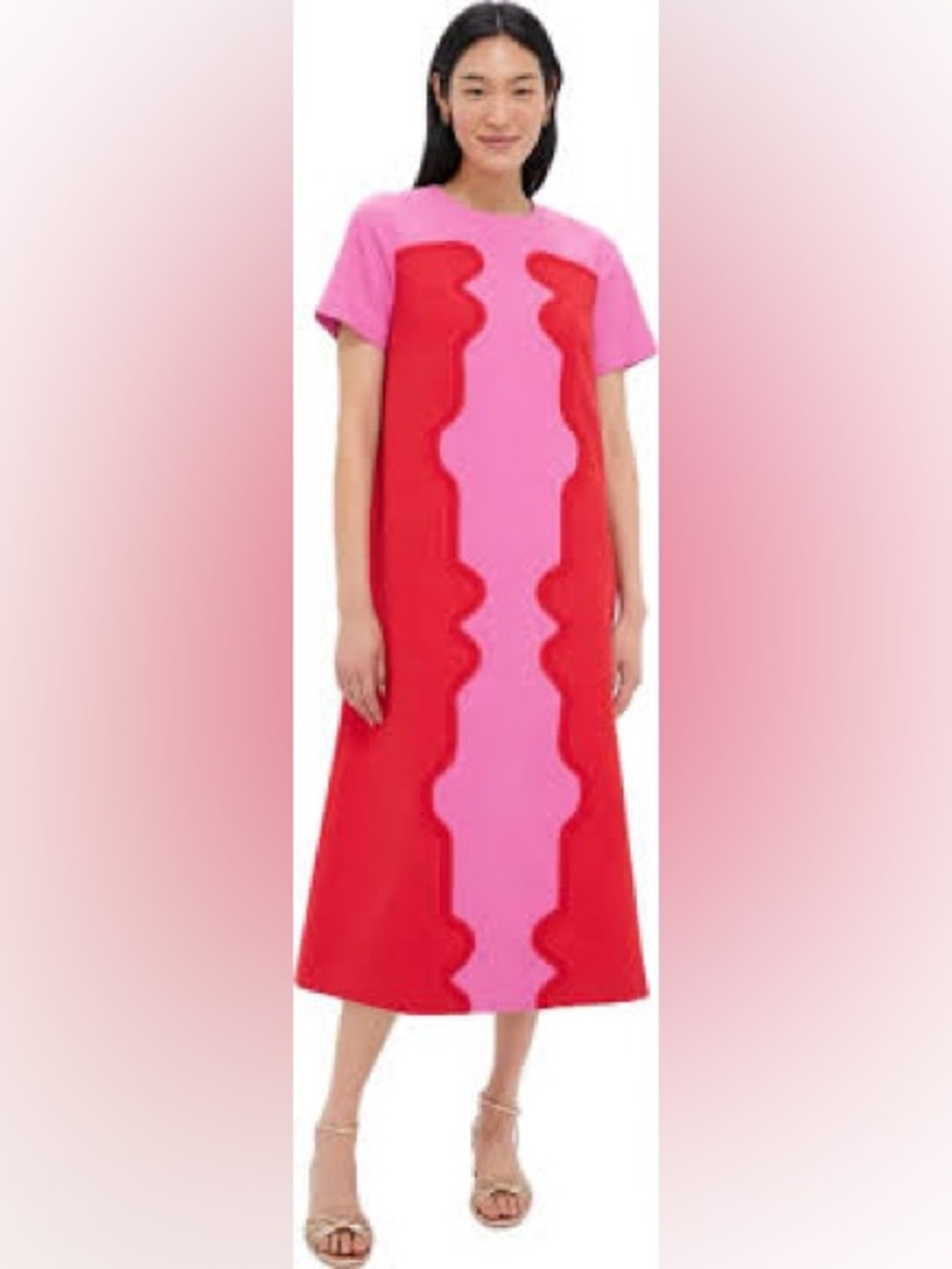 TUCKERNUCK James Embroidery Dress Poppy and Hot Pink NWOT Short Sleeve Women's M - Picture 11 of 15